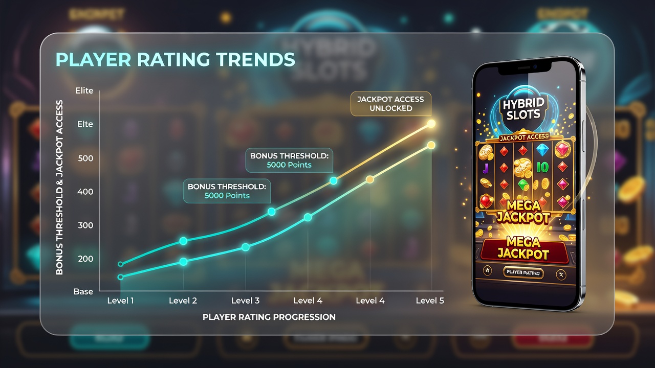 Illustration zu mobilen Transaktionsmustern und Jackpot-Schwellen in Slot-Hybriden