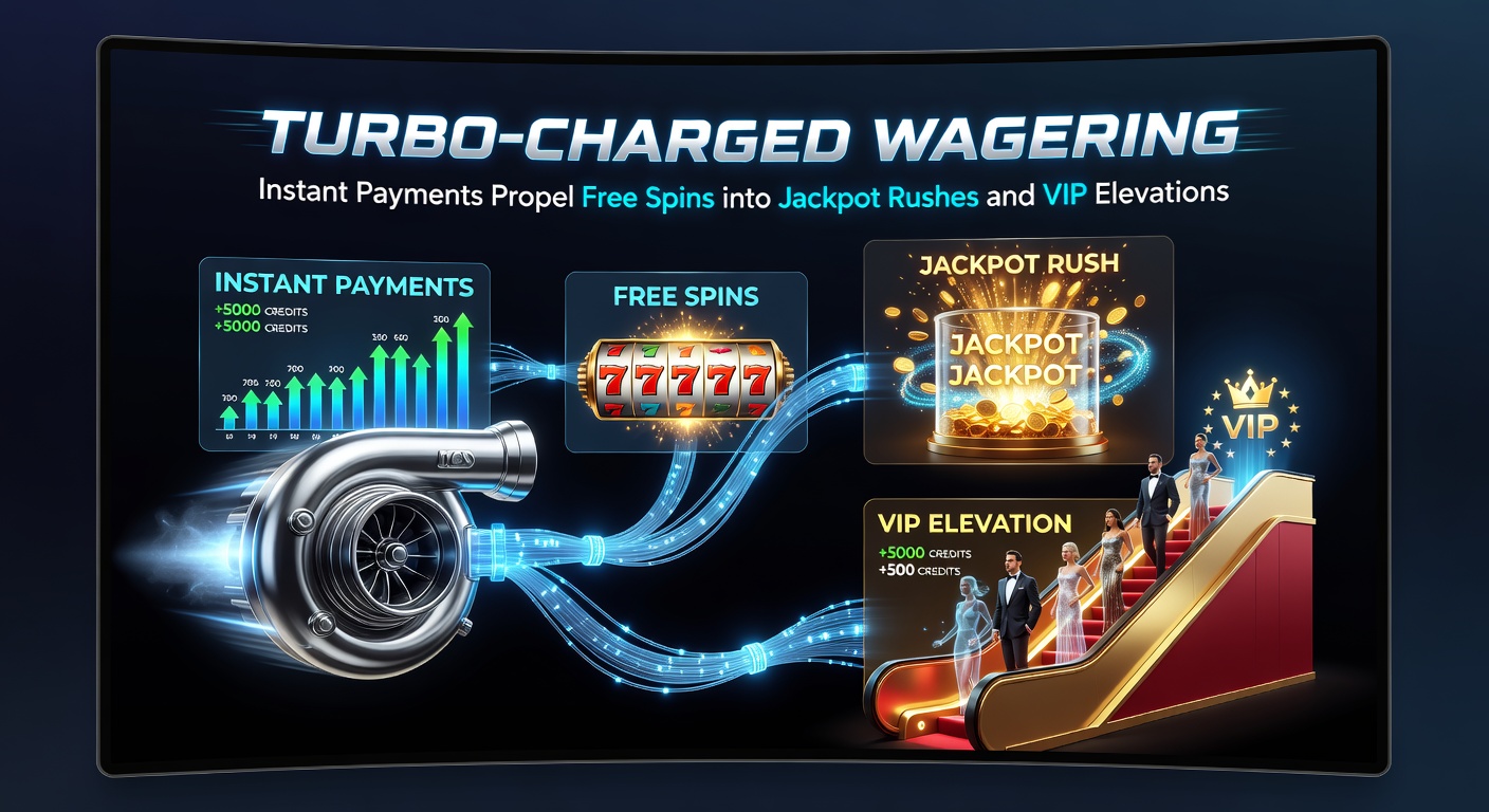 VIP-Level mit goldenen Jackpot-Symbolen und Live-Dealer auf einem Smartphone-Bildschirm, umgeben von Turbo-Zahlungssymbolen